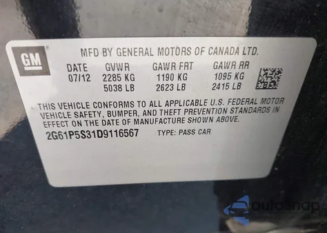 2013 Cadillac Xts Luxury from USA, damaged, VIN 2G61P5S31D9116567